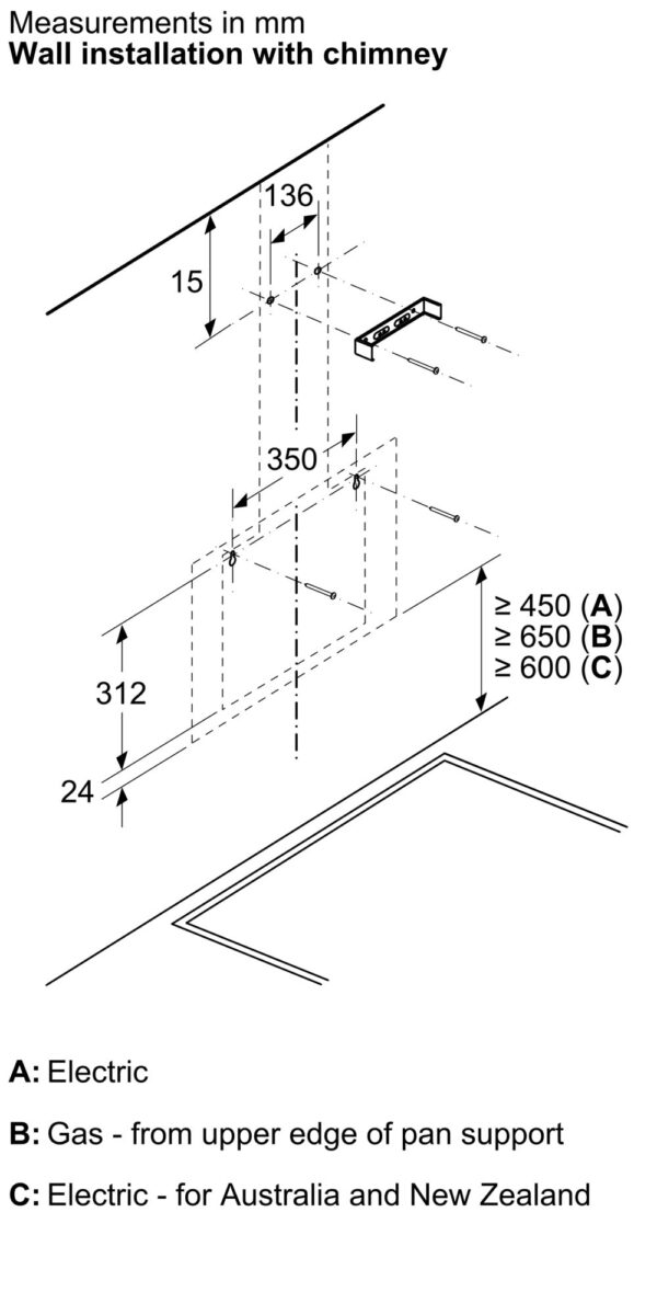 SIEMENS iQ100 60cm WALL MOUNTED ANGLED COOKER HOOD - Image 9