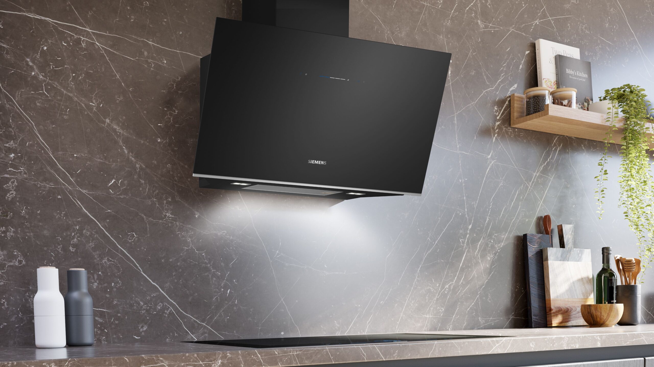 SIEMENS iQ700 90cm WALL MOUNTED HOOD Printed Black Glass KA Distribution