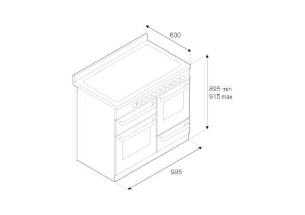 BERTAZZONI - Master Series - 100cm Triple Oven Range - Induction - Image 3