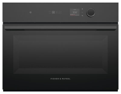 F&P SERIES 7, BUILT-IN MINIMAL COMPACT COMBI-STEAM OVEN, 60cm - Black Glass