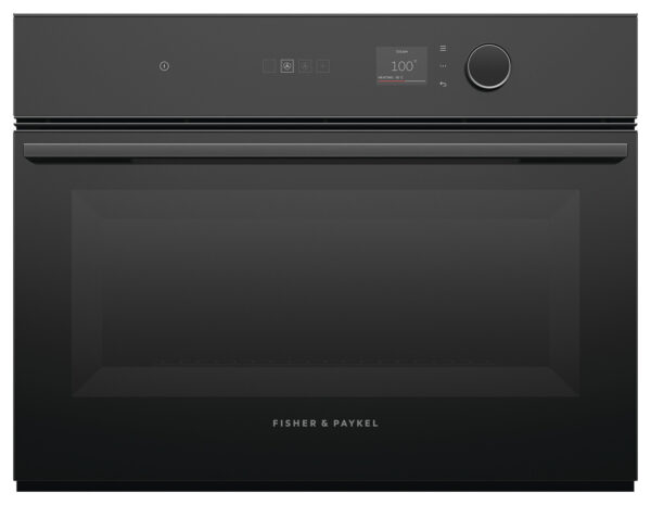 F&P SERIES 7, BUILT-IN MINIMAL COMPACT COMBI-STEAM OVEN, 60cm - Black Glass