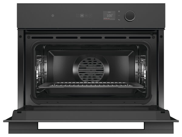 F&P SERIES 7, BUILT-IN MINIMAL COMPACT COMBI-STEAM OVEN, 60cm - Black Glass - Image 2