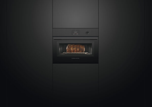 F&P SERIES 9, BUILT-IN COMPACT COMBI STEAM OVEN, 60cm - Black Glass - Image 4