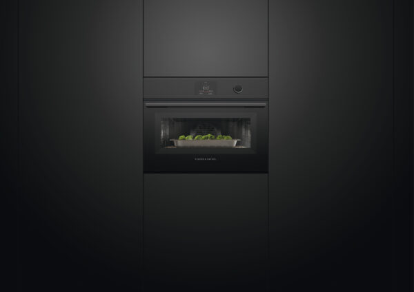 F&P SERIES 9, BUILT-IN COMPACT COMBI STEAM OVEN, 60cm - Black Glass - Image 3