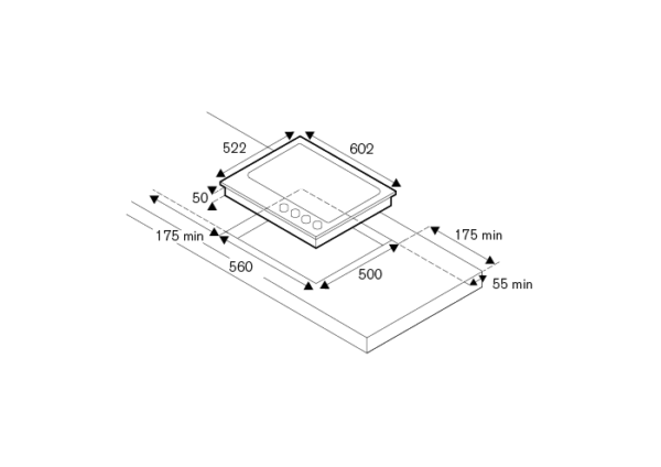 BERTAZZONI Professional Series - 60cm Gas Hob - S/S - Image 4