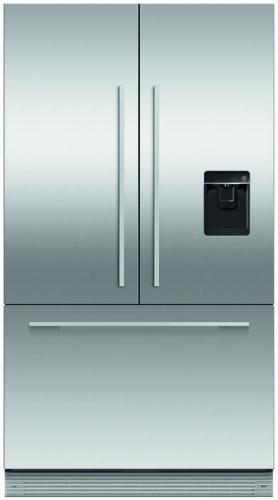 F&P DOOR PANEL KIT for RS90AU - S/S - Ice & Water - 90cm - French Hinge
