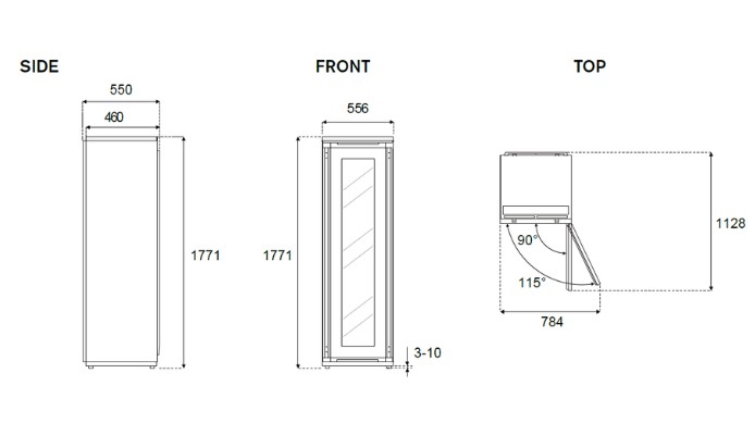 BERTAZZONI 60cm Built-In Wine Column - Panel ready - Image 3
