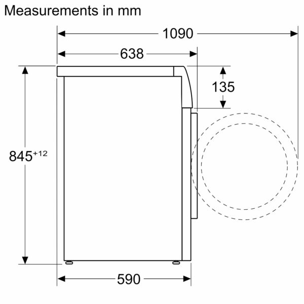 SIEMENS iQ700 10kg FREESTANDING WASHING MACHINE - 1600rpm - White - Image 8