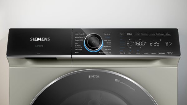 SIEMENS iQ700 WASHING MACHINE, 10kg, 1600rpm - Silver Inox - Image 2