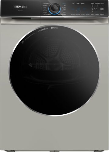 SIEMENS iQ700 9kg Heat Pump Tumble Dryer - Silver Inox