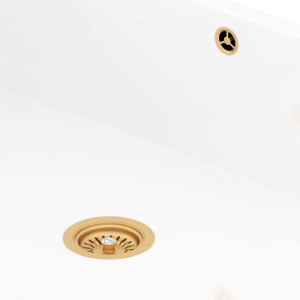 SHAWS 3.5″ BASKET STRAINER - SATIN BRASS